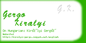 gergo kiralyi business card